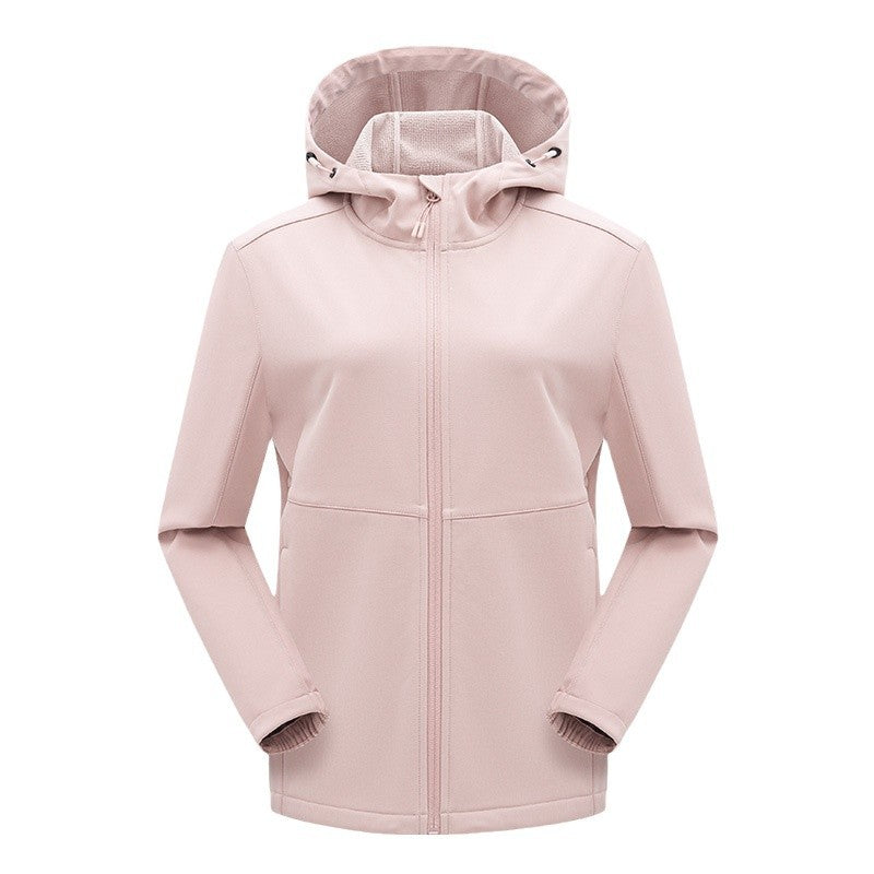 Men's technical softshell jacket with fleece-lined hood and elastic stretch cut Mune Fashion