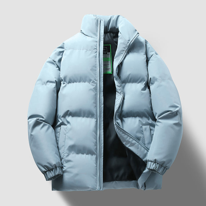 Unisex nan quilted winter down jacket with high stand-up collar and elastic cuffs Mune Fashion