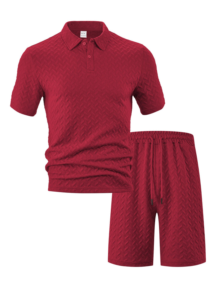 Men's structured polo set made of breathable cotton blend Mune Fashion