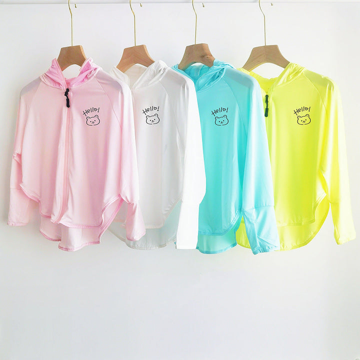 Women Lightweight Hoodie Jacket with Playful Design Mune Fashion