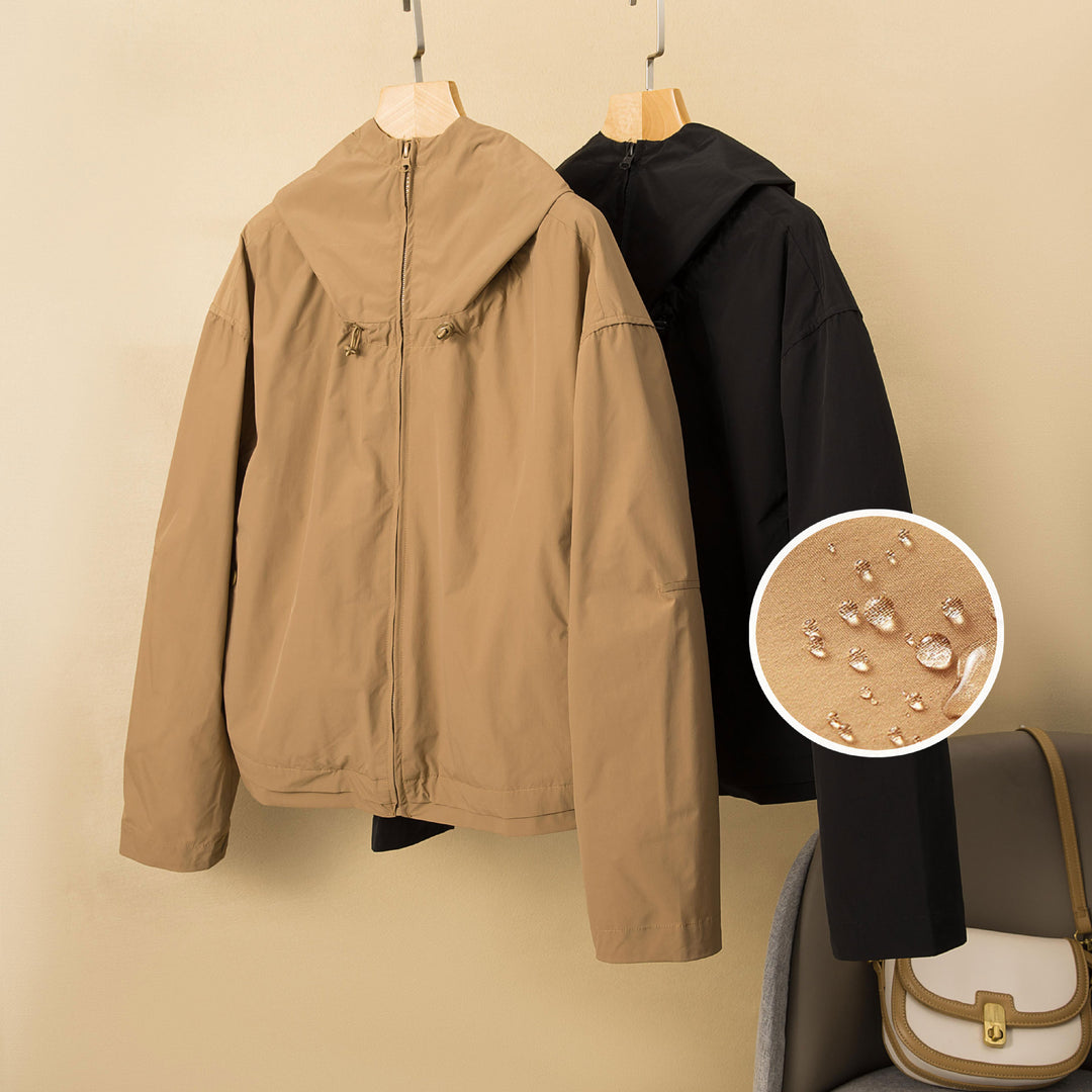 Women's Lightweight Water-Repellent Hooded Jacket Mune Fashion