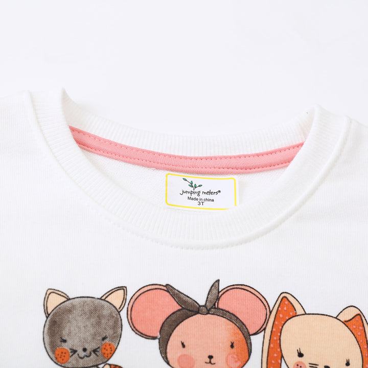Girls sweatshirt with creative animal applique Mune Fashion