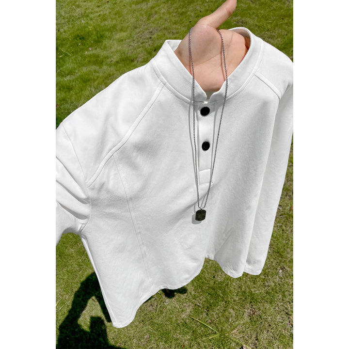Men's Casual Long Sleeve Shirt with Button Placket Mune Fashion
