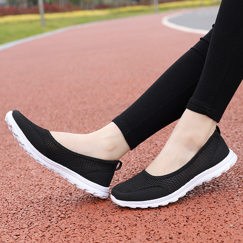Ladies nan breathable mesh ballerina sneakers with flexible non-slip outsole and padded insole Mune Fashion