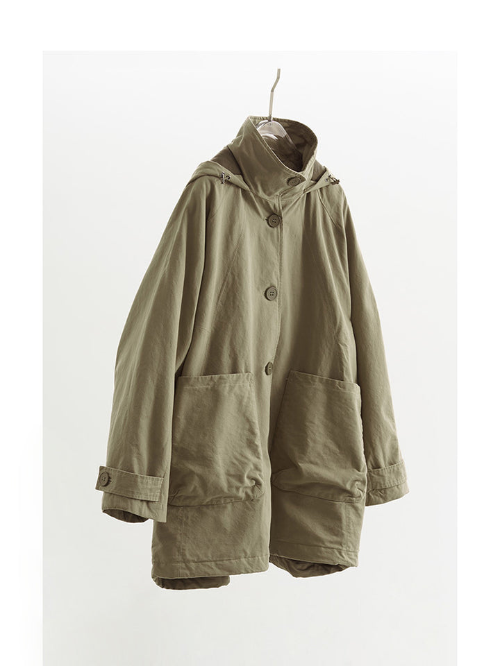 Women's Fashionable Transitional Jacket with Removable Hood Mune Fashion