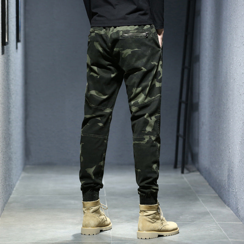 Herren Camouflage-Utility-Joggerhose mit verstärkten Kniepaneelen, verdeckten Reißverschlusstaschen und elastischem Knöchelabschluss Mune Fashion
