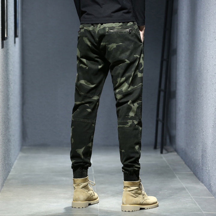 Herren Camouflage-Utility-Joggerhose mit verstärkten Kniepaneelen, verdeckten Reißverschlusstaschen und elastischem Knöchelabschluss Mune Fashion