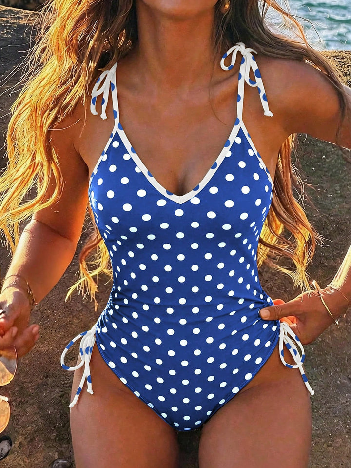 Women's one-piece swimsuit with playful polka dot design Mune Fashion
