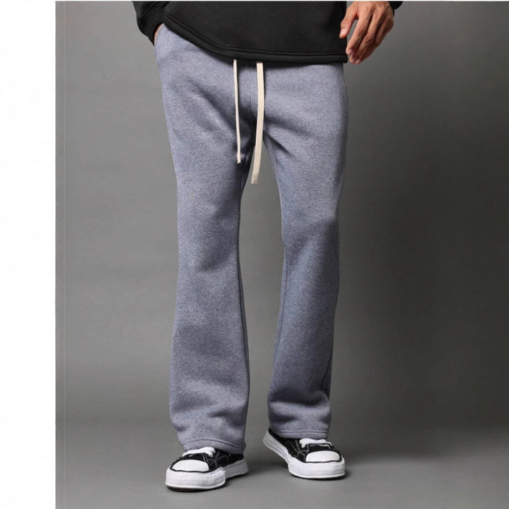Men's loosely cut jogging pants with straight leg and elastic drawstring waistband Mune Fashion