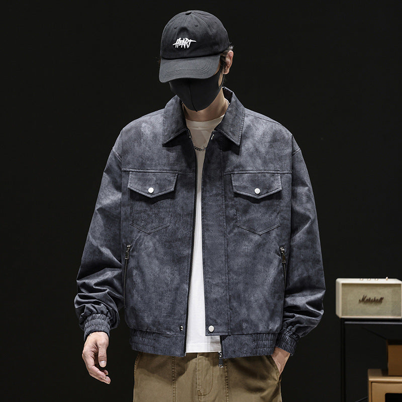 Men's Fashion Casual Jacket with Elastic Cuffs