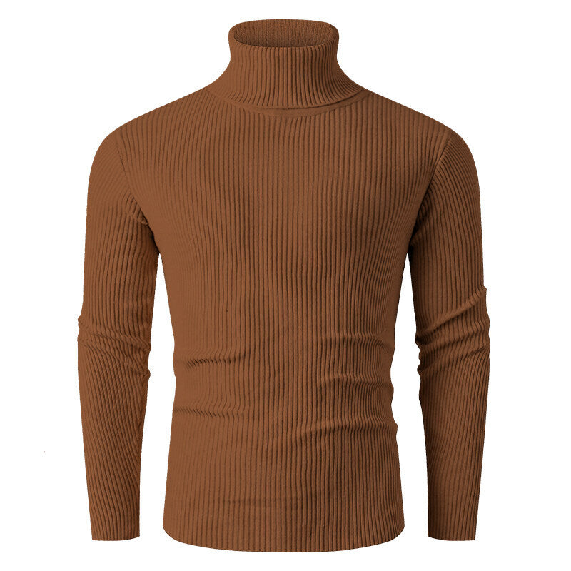 Men's tailored ribbed knit turtleneck sweater Slim Fit Mune Fashion