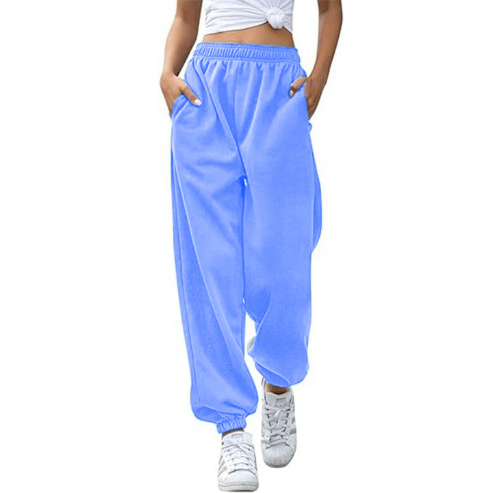 Ladies nan Cozy Sweat Palazzo Pants with high comfort waistband, integrated drawstring and gathered ankle cuffs Mune Fashion