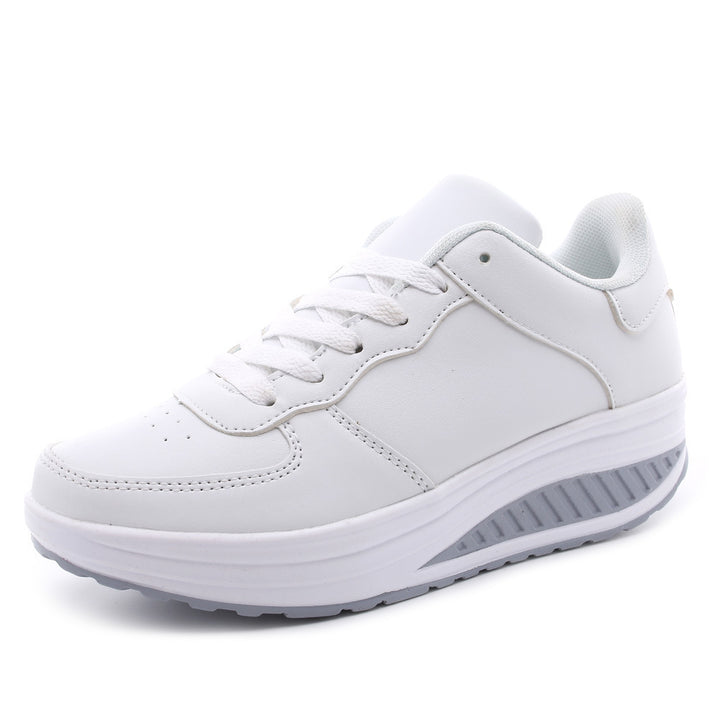 Women nan supportive comfort sneaker with wedge-shaped cushioning sole and perforated toe cap Mune Fashion