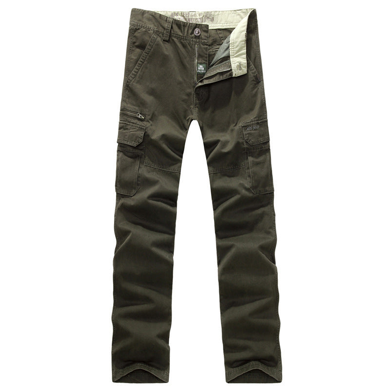 Men's robust cargo pants made of cotton canvas with multiple pockets and knee reinforcement Mune Fashion