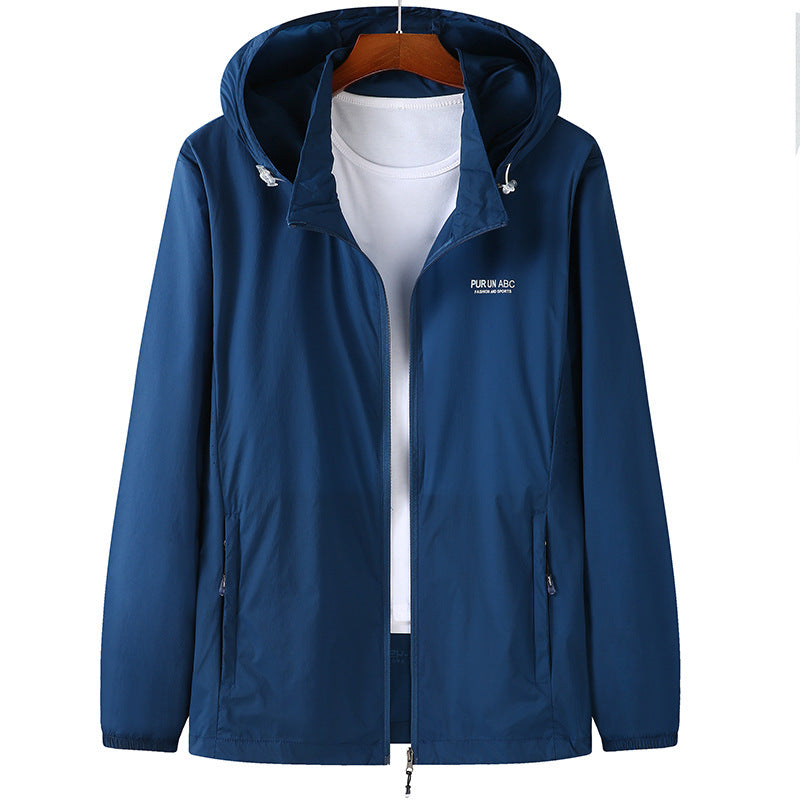 Men's Ultralight Packable Hooded Outdoor Jacket with Two-Way Zipper Mune Fashion
