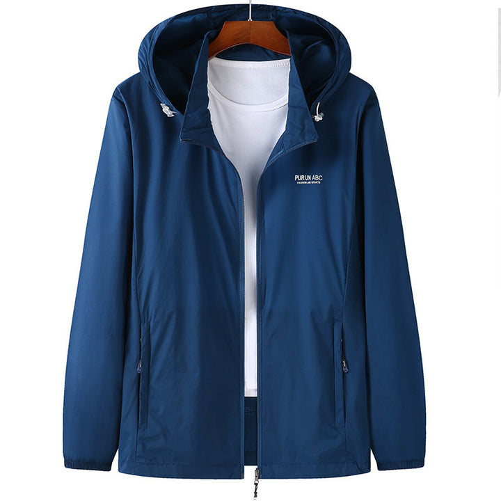 Men's Ultralight Packable Hooded Outdoor Jacket with Two-Way Zipper Mune Fashion