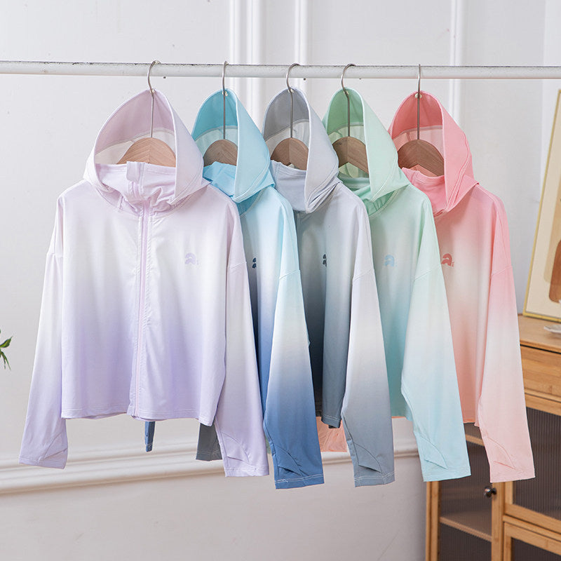 Women's lightweight hoodie jacket with UV protection, quick-drying sports jacket with zipper Mune Fashion