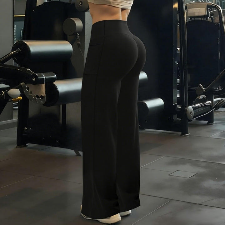 Women's sporty high-waisted leisure pants with pockets Mune Fashion