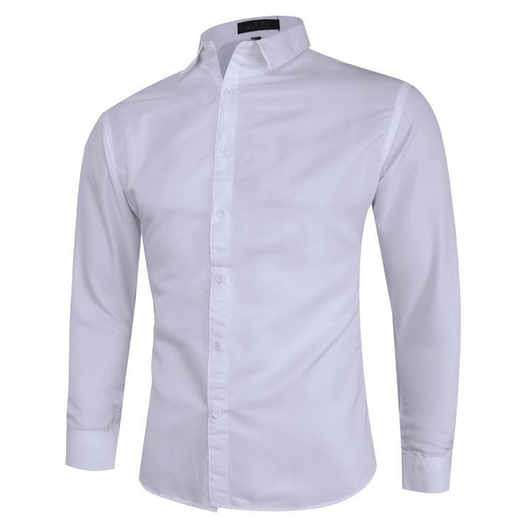 Men's Slim-Fit Business Shirt with Kent Collar Stretch Comfort and Easy-Care Cotton Blend Mune Fashion