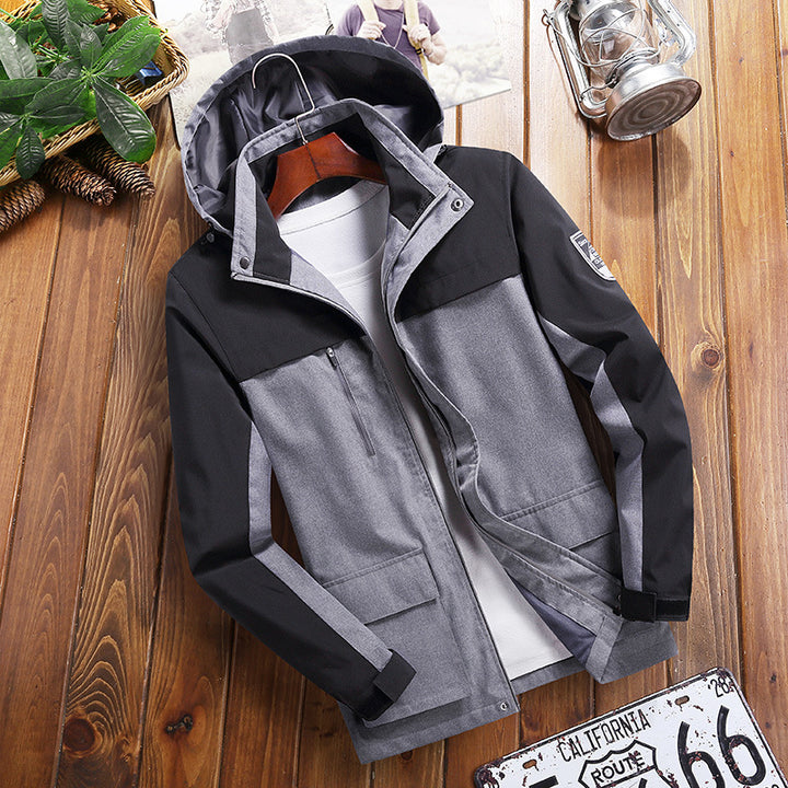 Men's Trendy Outdoor Jacket with Removable Hood Mune Fashion