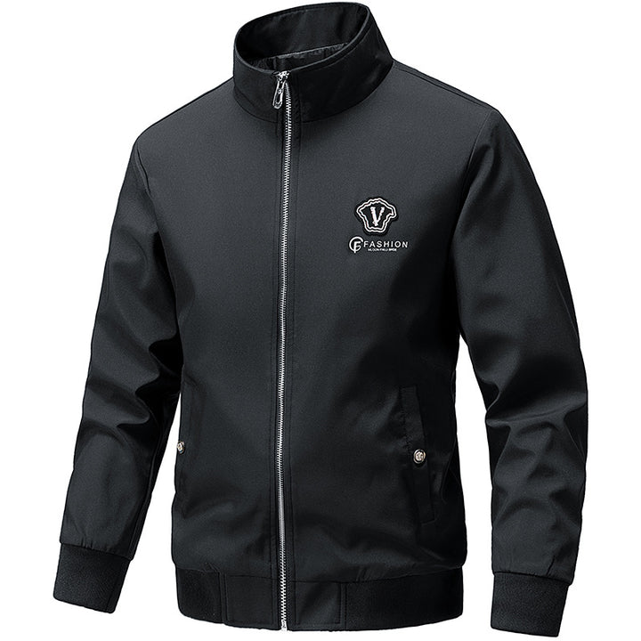 Men's Fashion Bomber Jacket with High Collar Mune Fashion