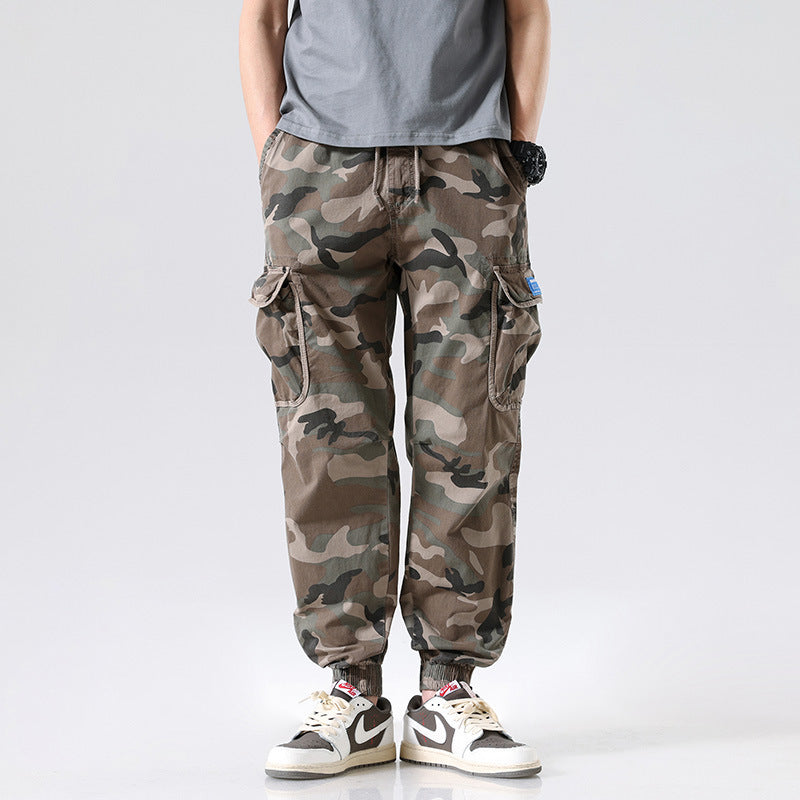 Herren Cargo-Jogginghose im Camouflage-Utility-Design mit großen Klappentaschen Mune Fashion