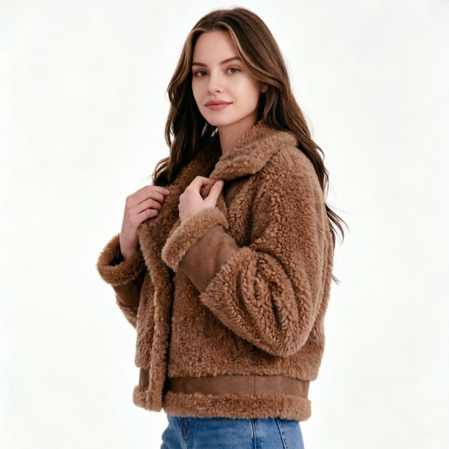 Women Cozy Teddy Jacket Mune Fashion
