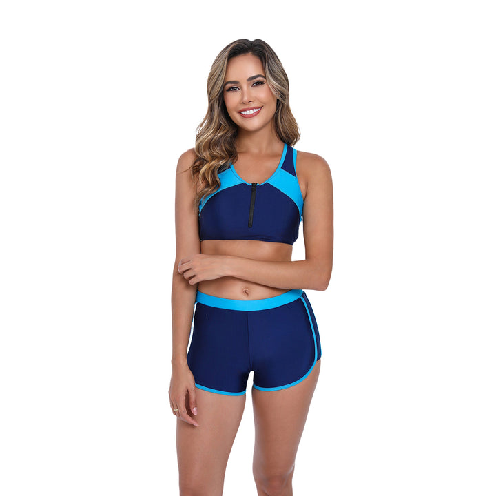 Damen Sportlicher Bikini-Set mit ergonomischem Schnitt und Reißverschluss Echo Archiv