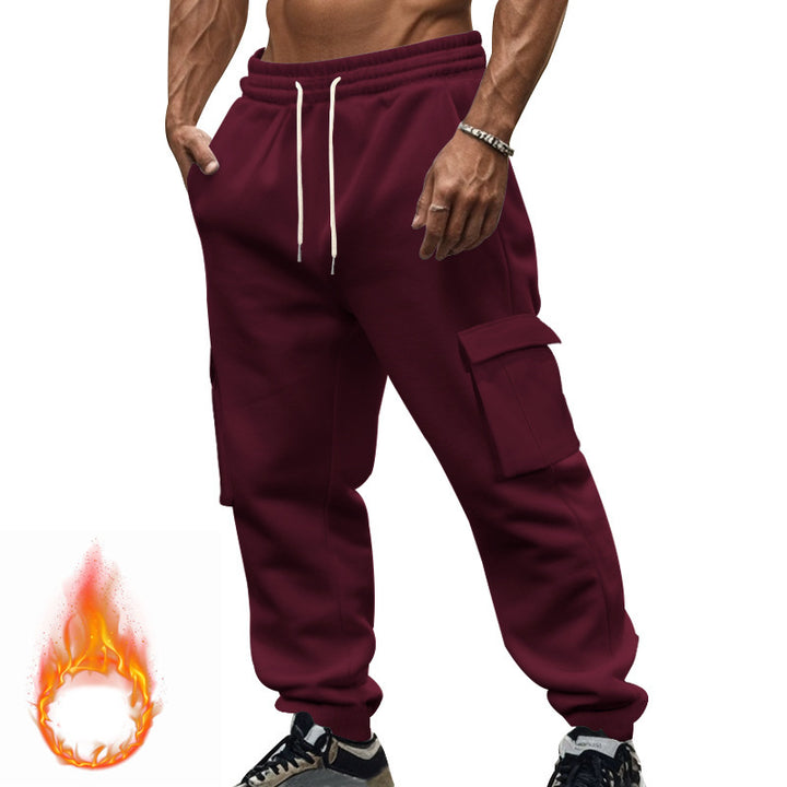 Men's Utility Jogger Pants with Side Flap Pockets, Drawstring Waistband and Tapered Fit Mune Fashion
