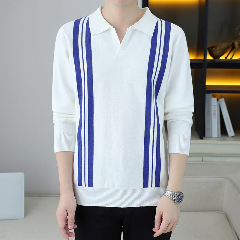 Men's Stylish Polo Knit Sweater Mune Fashion