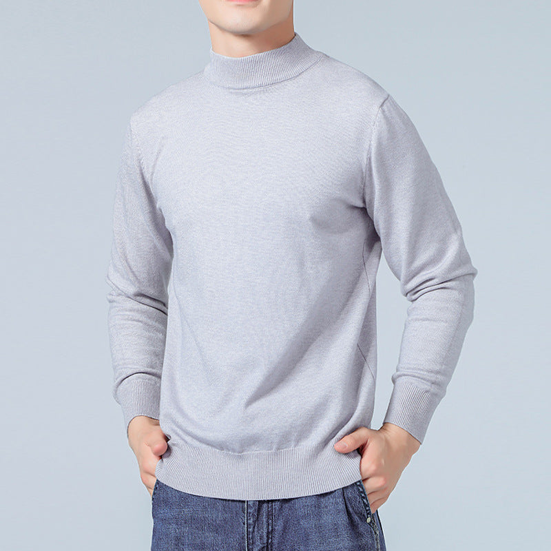 Men's Fine Mockneck Sweater made of high-quality fine knit with ribbed finishes Mune Fashion
