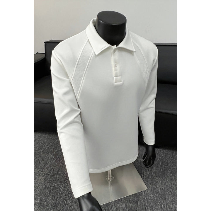 Men's Sporty Long Sleeve Polo Shirt Mune Fashion