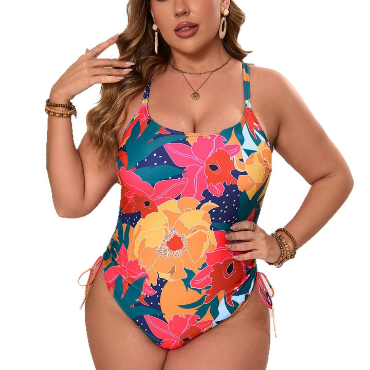 Women’s swimsuit with floral design and adjustable sides Mune Fashion