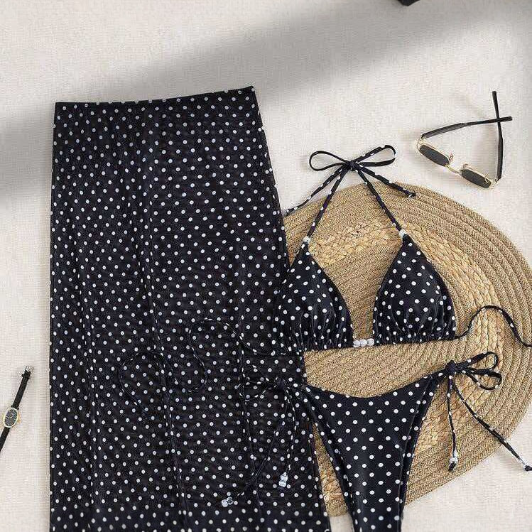 Ladies Stylish Beach Dress with Dots Mune Fashion