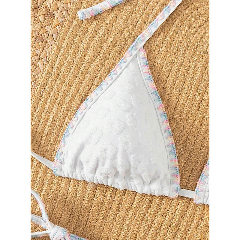 Women's Triangle Bikini with Delicate Flower Details Mune Fashion