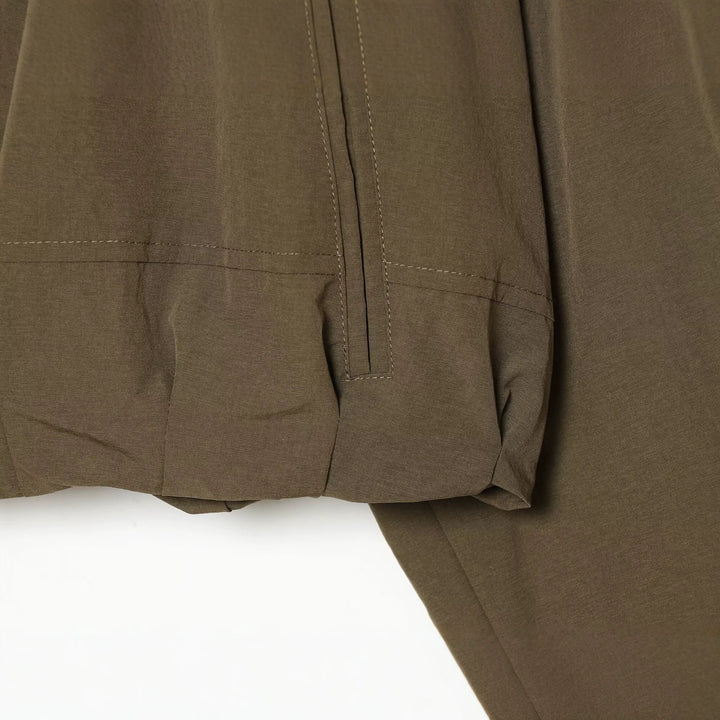 Women Cropped Boxy-Utility-Jacket with Zipper and Drawstring Hem Mune Fashion