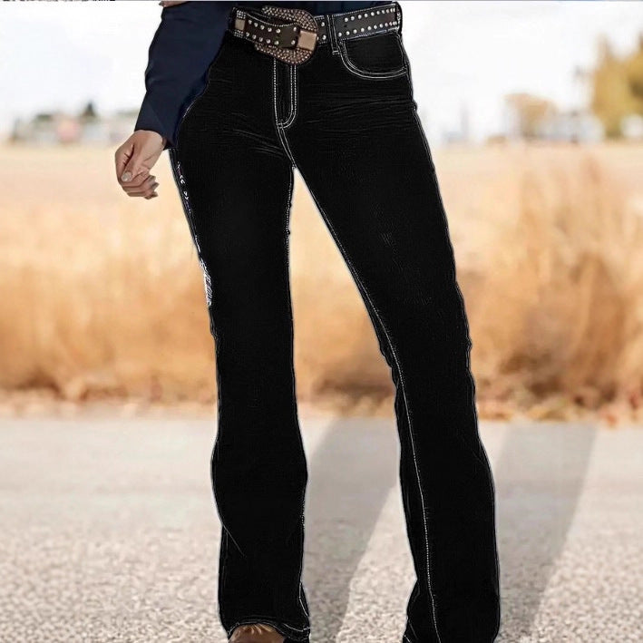 Women's high-waisted bootcut jeans in Western style with sculpting fit Mune Fashion
