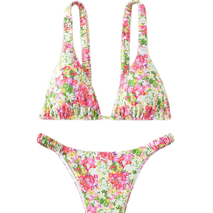 Women's Floral Pattern Triangle Bikini Mune Fashion