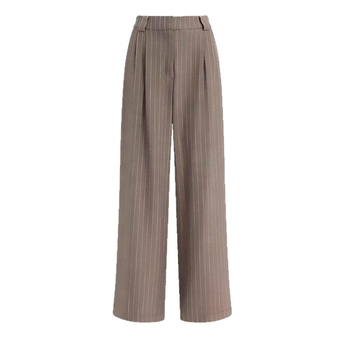 Women High-waisted wide suit pants with pleats and pinstripes Mune Fashion