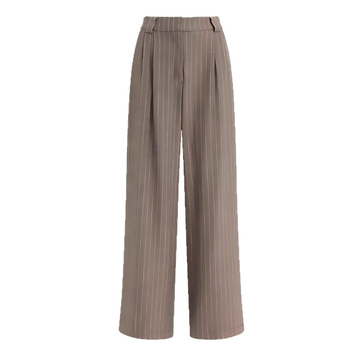 Women High-waisted wide suit pants with pleats and pinstripes Mune Fashion