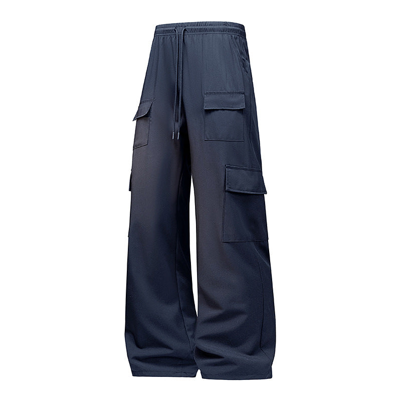 Men's Fashion Cargo Pants with Elastic Waistband and Practical Pockets Mune Fashion
