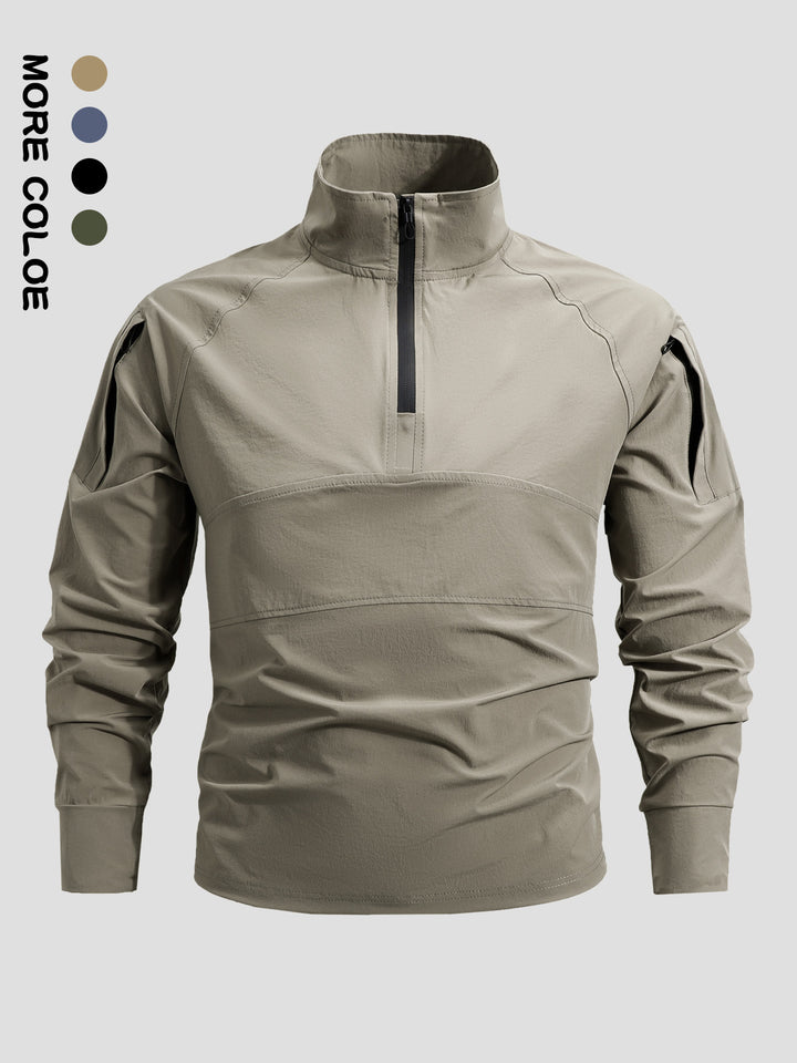 Men's sporty functional jacket with half zipper