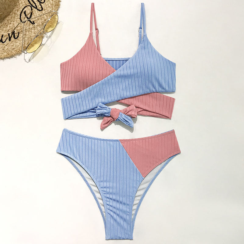 Women's Ribbed Bikini Set with Adjustable Straps Mune Fashion