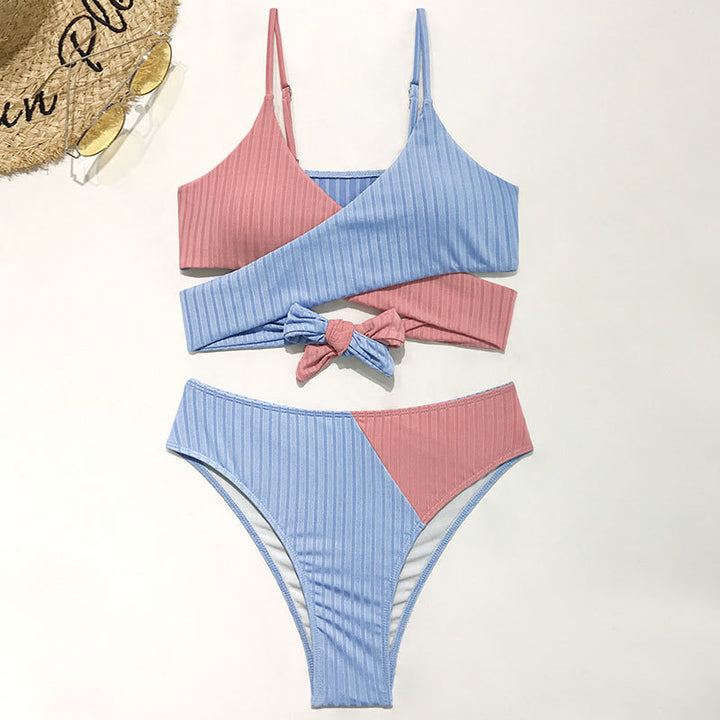 Women's Ribbed Bikini Set with Adjustable Straps Mune Fashion