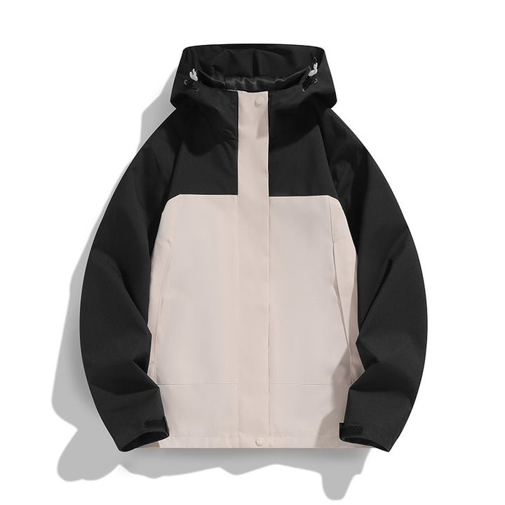Men's Two-Tone Softshell Field Jacket with Hood, Windproof Outer Material and Minimalist Side Pockets Mune Fashion