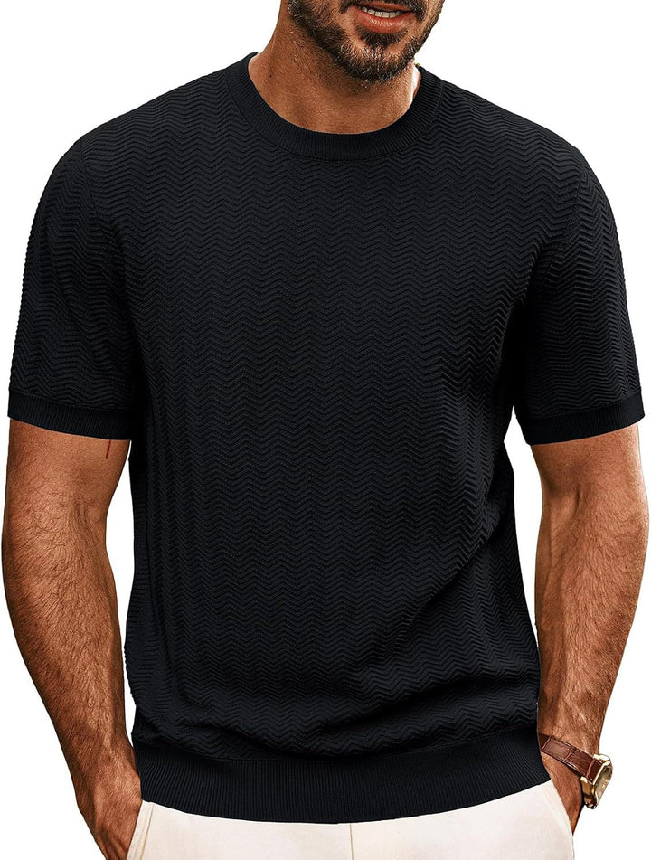 Men's structured round neck T-shirt Mune Fashion