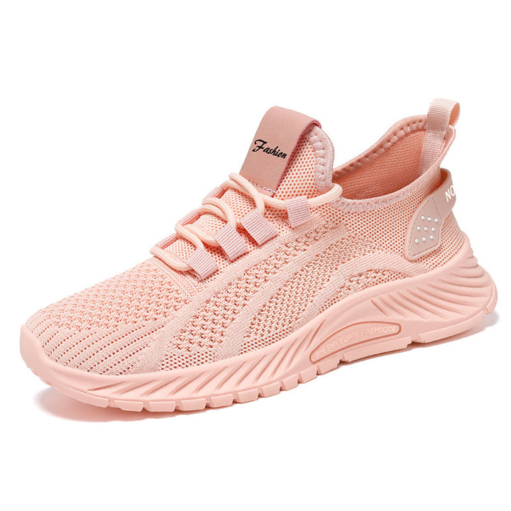 Women's seamless Flyknit comfort running shoe with elastic sock entry and reactive lightweight sole Mune Fashion