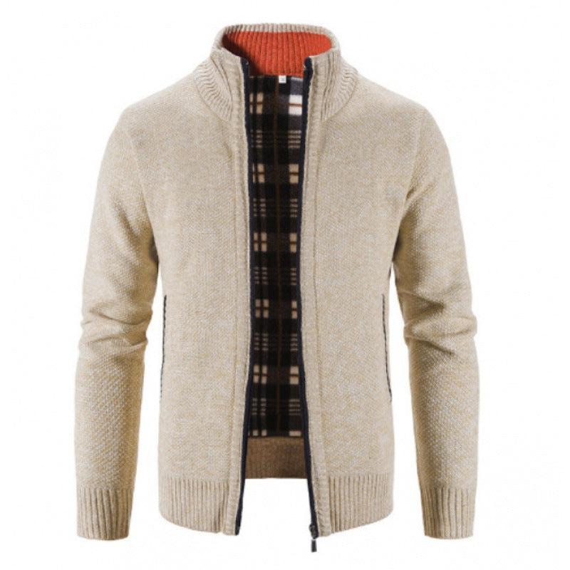 Men's Cardigan with Innovative Heat-Insulating Inner Lining Mune