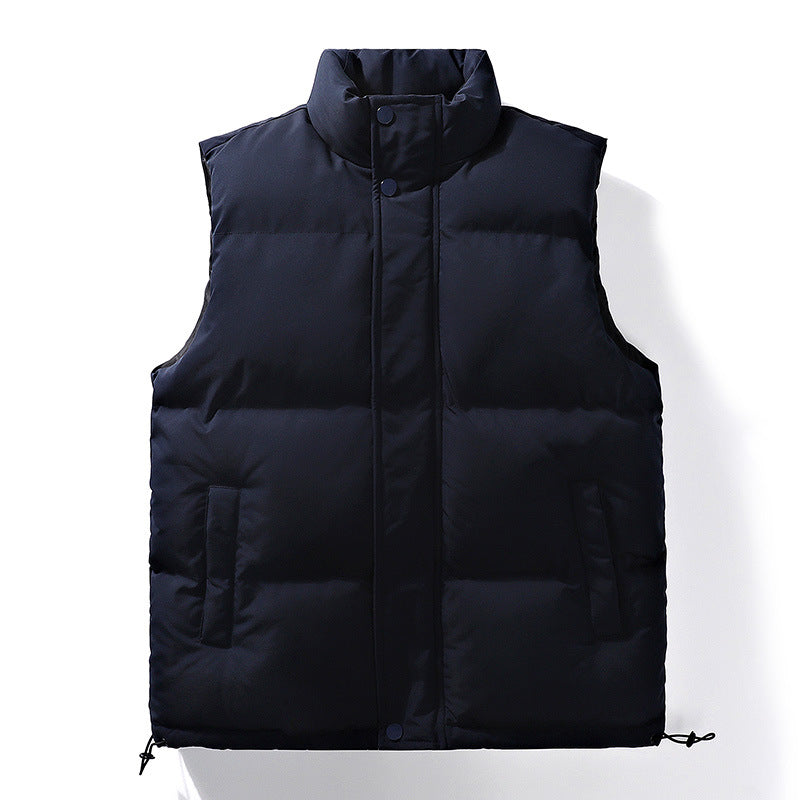 Unisex quilted vest with thermal insulation, high stand-up collar and adjustable hem Mune Fashion