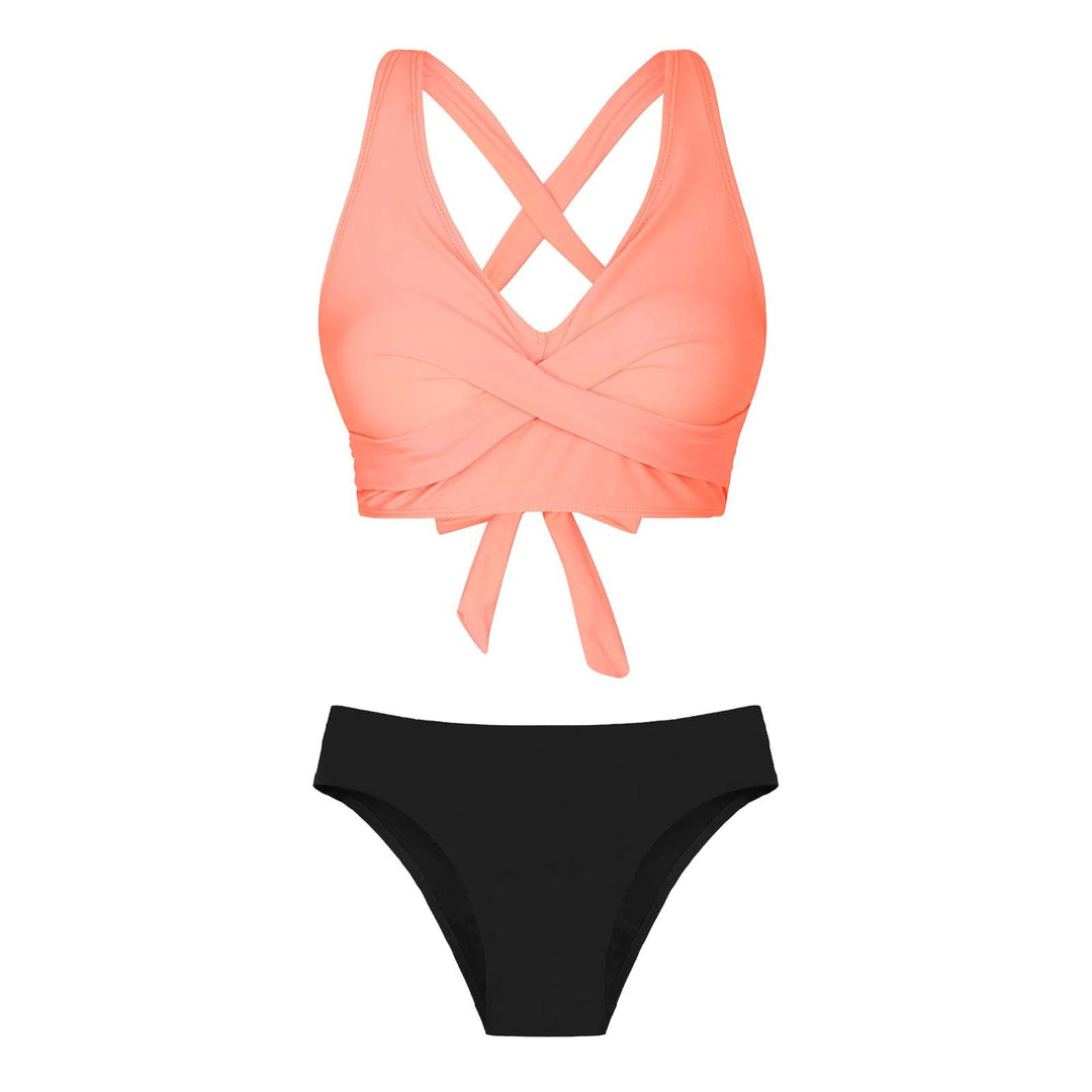 Women's Two-Piece Swimsuit with Floral Design Mune Fashion